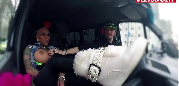  LETSDOEIT - Sexy Busty German MILF Kitty Core Takes It Rough On The Backseat Of The Van